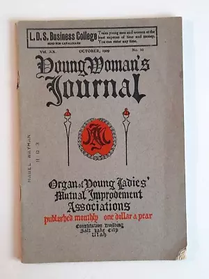 Young Woman's Journal October 1909 LDS Mormon Later Day Saints Magazine Antique • $10.20