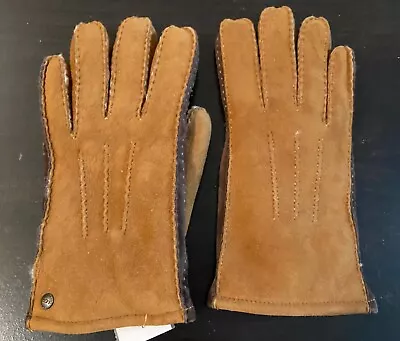 Nwot Ugg Men's Casual Gloves Sheepskin Leather Chestnut Size Medium • $55