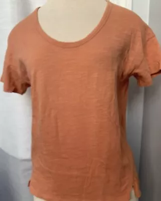 Margaret O'Leary Women Peach Short Sleeve T-Shirt Extra Small Cotton • $22