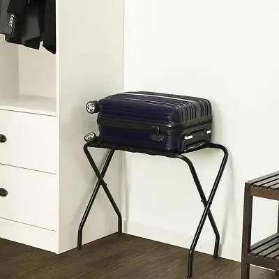 Luggage Rack Metal Foldable Suitcase Stand For Guest Room Holds Up To 100 Lbs • $21.79