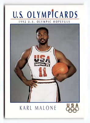 1992 Impel Olympicards: U.S. Olympic Hopefuls Karl Malone 13 USA Jazz • $2