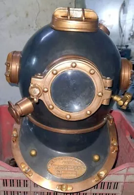 Antique Handmade Vintage Diving Helmet US Navy Mark V Diving Helmet 18 Inches • $221.76