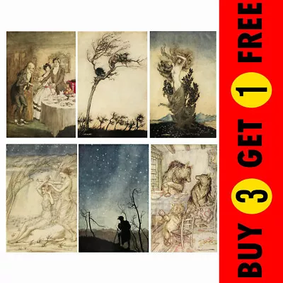 ARTHUR RACKHAM ART Picture Photo Poster Image Print Collection Gift Present! • £2.48