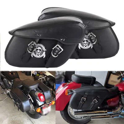 Motorcycle Saddle Bags  For Yamaha V Star 1300 1100 950 650 XVS Custom Classic • $129.99