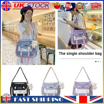 £13.79 • Buy Casual Crossbody Bags Hit Color Nylon Shoulder Bag Kawaii Sling Purse For School