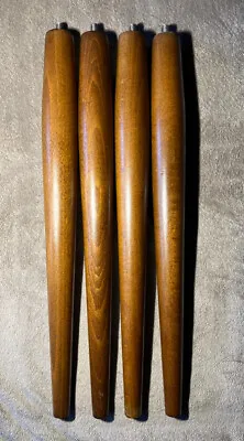 Mid Century Modern Solid Walnut Tapered Table Legs 14in L Vintage • $39.99