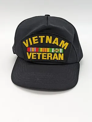 Vietnam Veteran Embroidered Snapback Hat HMC Honors Black Cap Made In USA • $4.54