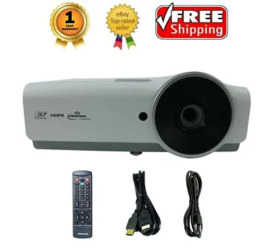 REFURBISHED VIVITEK DX813 DLP PROJECTOR 3600 ANSI HDMI HD 1080p W/ ACCESSORIES • $159.89