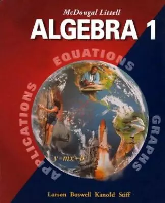 McDougal Littell Algebra 1: Applications - Hardcover 9780395937761 Ron Larson • $5.81