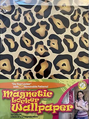 Magnetic Locker Wall Paper Leopard Print Four Packs Of Three Sheets • $19.99