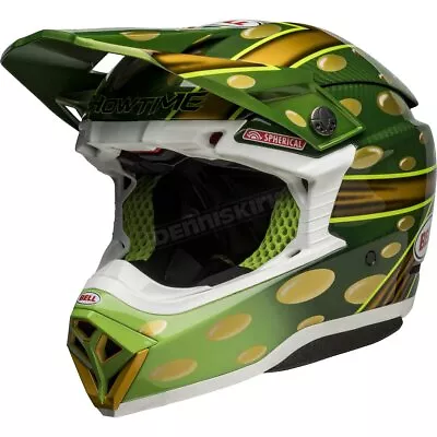 Bell Helmets Gold/Green Moto-10 Spherical McGrath Replica 22 LE Helmet - 7144735 • $919.95