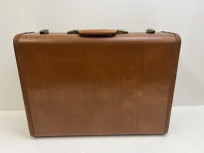 Vintage Samsonite Shwayder Brown Luggage Suitcase Briefcase Hard Shell Side 21  • $34.99