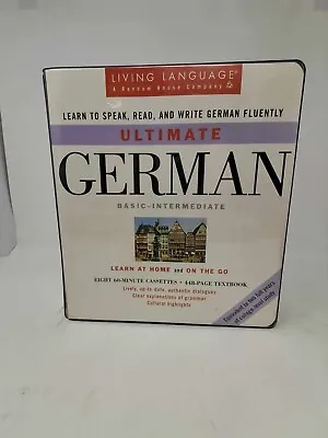 Ultimate German Lean Speak Read Write Fluently 4 Cassettes Book Living Language • £35