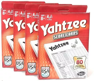 Hasbro Gaming: Yahtzee 80 Score Cards/Pack - 4 Packs (320 Sheets) (06100) *NEW* • $32.95