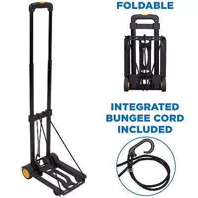 Folding Luggage Cart And Dolly With Handle And Wheels| Steel Made • $27.99