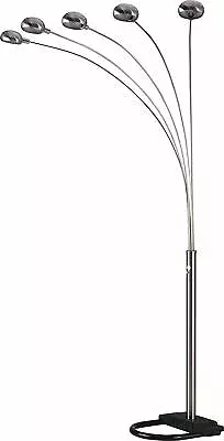 Adjustable 5 Arm Arch Arching Dimmer Switch Floor Lamp Satin Nickel 84''H • $179.99