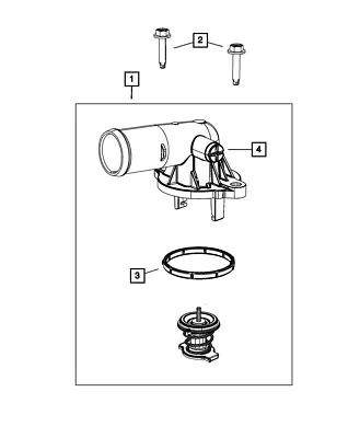 Genuine Mopar Thermostat Housing 5184651AH • $81.30