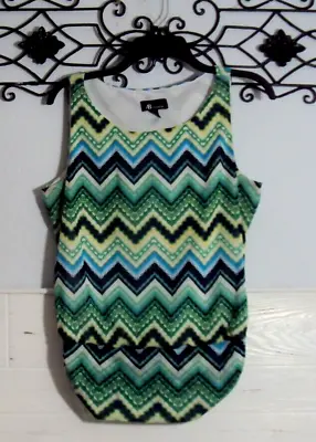 AB Studio Women's Knit Top Size L Sleeveless Multicolored Round Neck • $9