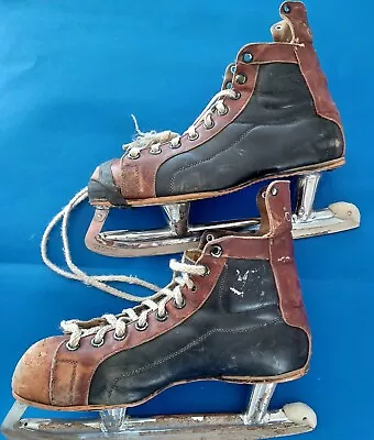 Vintage CCM Canadian Made Ice Skates Display Decor Man Cave Crusty Musty Rusty • $28