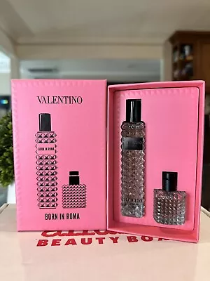 Valentino Donna Born In Roma Travel Spray+Miniature Eau De Parfum Perfume Set • $70.88