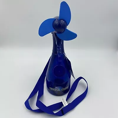 Universal Studios Blue Misting Water Spray Bottle Fan With Lanyard Test & Works • £14.24