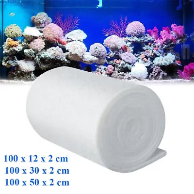 100cm FILTER FLOSS WOOL MEDIA ROLL AQUARIUM POND FISH EXTERNAL TANK MARINE 2022 • £3.58