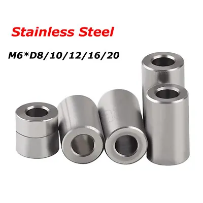 M6 Stainless Steel Spacers Standoff Round Unthreaded Bushing Sleeve Washers Shim • $5.09