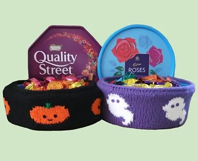 £2.75 • Buy KNITTING PATTERN 452: Cute Halloween Chocolate Tub Covers, Quality Street/Roses