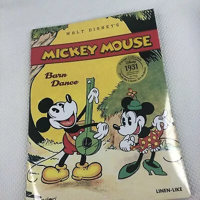 Walt Disney's Linen Like MICKEY MOUSE Barn Dance Book 1931 Reprint  New 2018 • $17.46