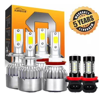 For Ford Fusion 2006-2016 6x 6000K LED Headlights Hi Lo Beam Fog Light Bulbs Kit • $39.99