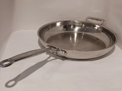 $20.40 • Buy Cuisinart 12  Stainless Skillet With Helper Handle # 722-30H Fry Pan Heavy Thick