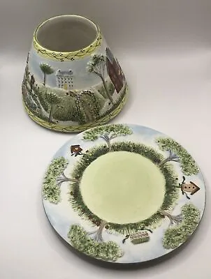 Yankee Candle Garden Life Large  Porcelain Jar Candle Shade & Plate Tray • £30.88