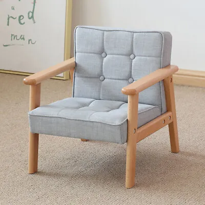 Armchair Sofa Upholstered Kids Bedroom Playroom Furniture Wooden Frame Children  • £43.95