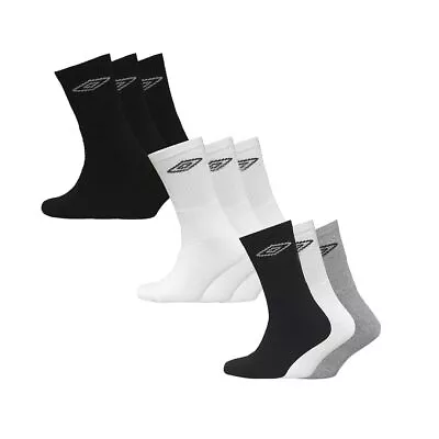 Umbro 3-Pack Crew Sports Shoe Liner Mens Socks UMSM0034 • £7.99