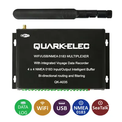 Quark-elec QK-A035 NMEA 0183 4×4 Multiplexer SeaTalk Converter + VDR • $242.78