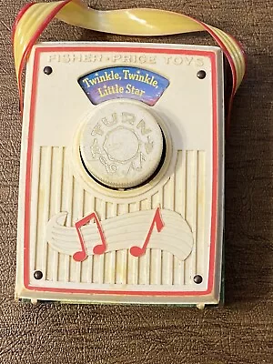 Vintage Fisher Price Music Box Pocket Radio  Twinkle Little Star  TESTED Works! • $4