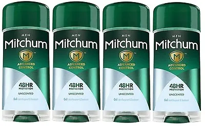 Mitchum 48 HR Protection Power Gel Anti-Perspirant Deo Unscented 2.25 Oz 4 Pack • $28.12