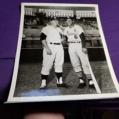 1963 Mickey Mantle-stan Musial Spring Training Yankees Original Publicity Photo • $22.50