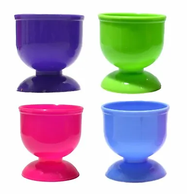  Brights  Pack Of 4 Egg Cups In 2 Assorted Bright Colours Novelty Egg Holder Kit • £6.99