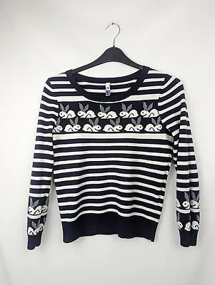 H! Henry Holland Rabbit Bunny Jumper Striped Size 8  • £19.55