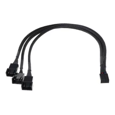 30CM 4Pin To 3 Ways Y Splitter Cable Fan 4 Pin To 3x4Pin/3Pin Extension Cable • $6.75