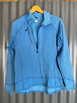 Patagonia Regulator R1 Half Zip Polartec Waffle Jacket Blue Women's L USA Made • $19