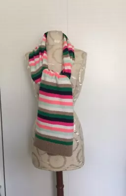 New J.Crew Women's Extra Soft Colorful Striped Scarf One SZ • $14.99