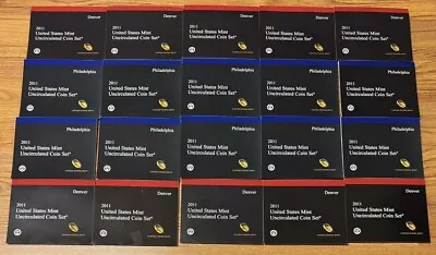 💥 Lot Of (10)  2011 United States Mint Mint Sets 💥 (280 Coins) • £0.80