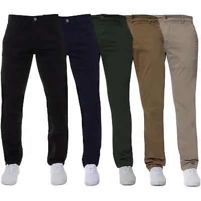 £21.99 • Buy Enzo Mens Chino Trousers Skinny Slim Fit Chinos Cotton Stretch Pants All Sizes