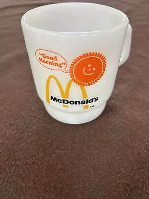 McDonald’s Fire King Anchor Hocking Look To Be Unused Milk Glass Coffee Cup Mug • $12