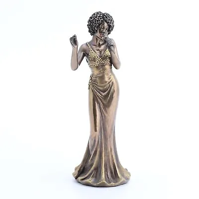 Female Vocal Singer Jazz Band Statue Sculpture 8 1/8  Tall Music Art Gift Home • $47.25