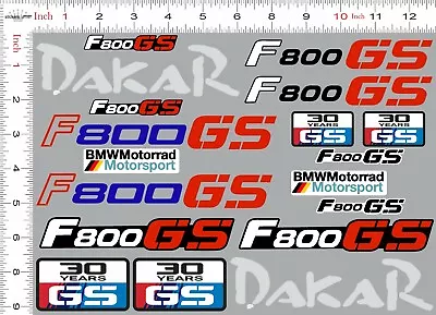 BMW F800GS Logo Stickers Decals BMW GS ENDURO Stickers DAKAR MotoBike  • $20