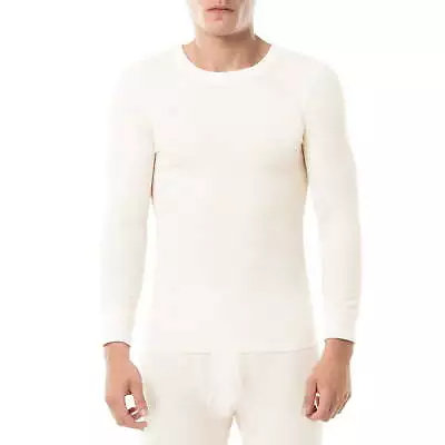 Fruit Of The Loom Men's Waffle Baselayer Crew Thermal Long Sleeve Shirt: M-XL • $10.99