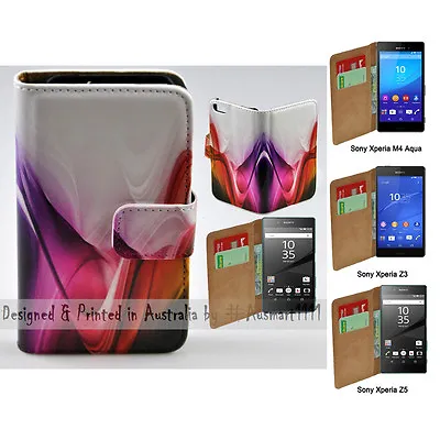 For Sony Xperia Series - Aurora Abstract Print Wallet Mobile Phone Case Cover • $13.98